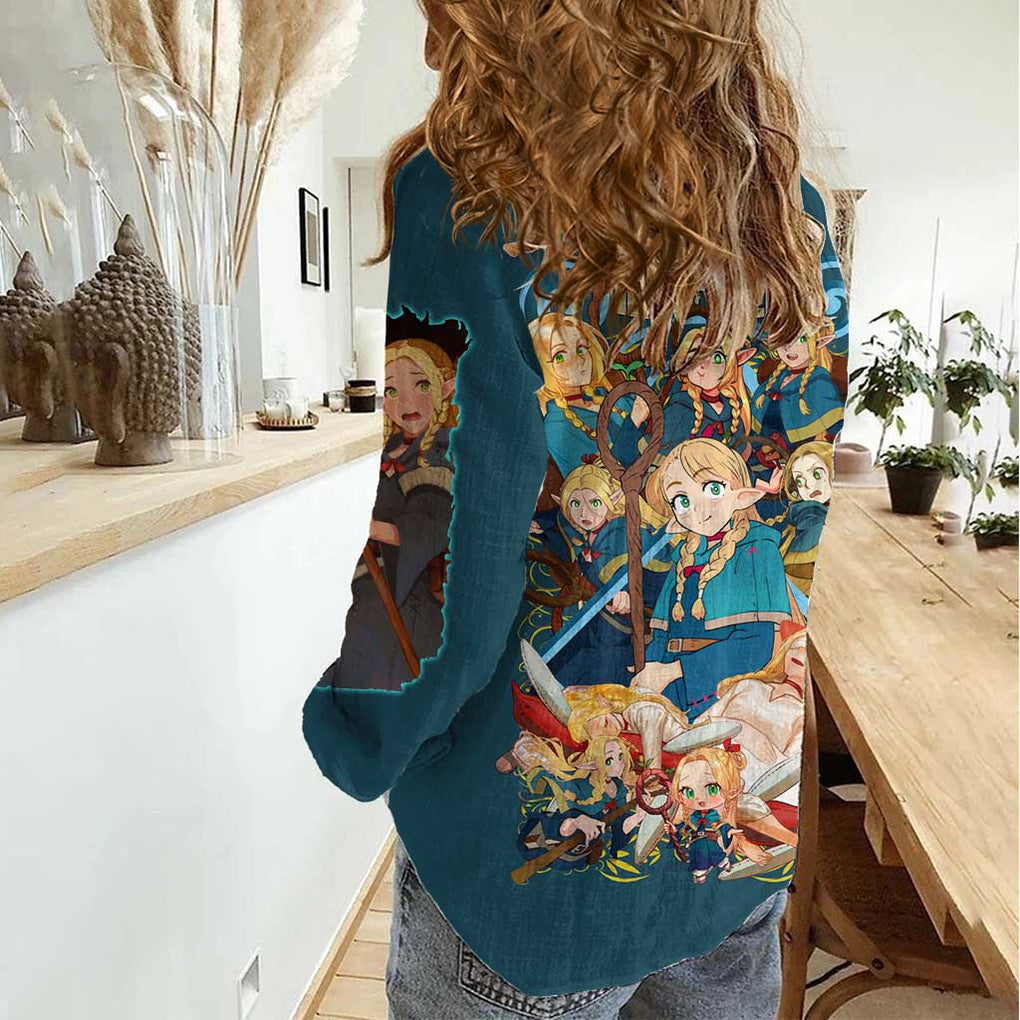 Marcille Donato Delicious in Dungeon Women Casual Shirt Japan Anime Style