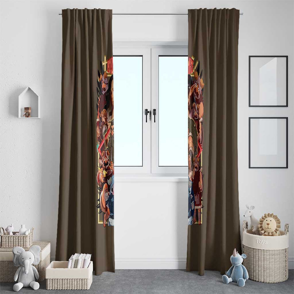 Senshi Delicious in Dungeon Window Curtain Japan Anime Style
