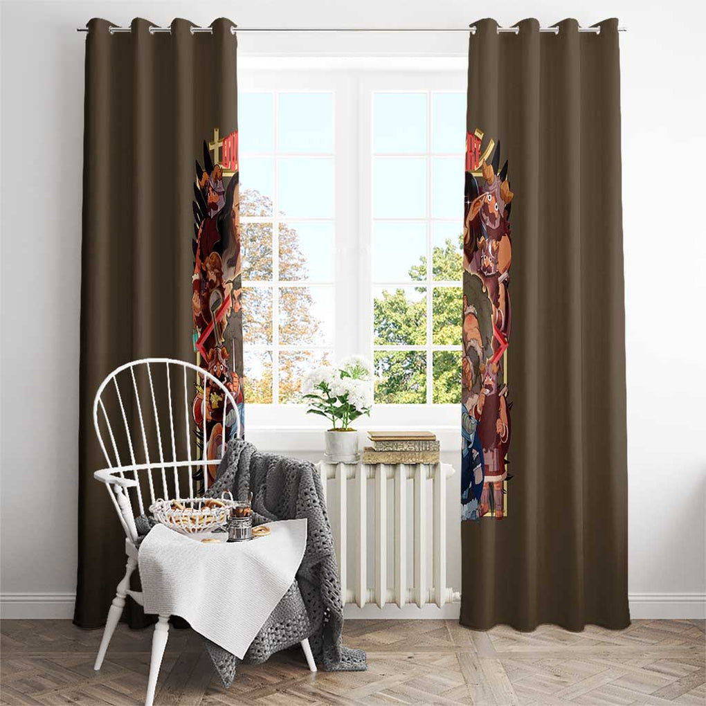 Senshi Delicious in Dungeon Window Curtain Japan Anime Style