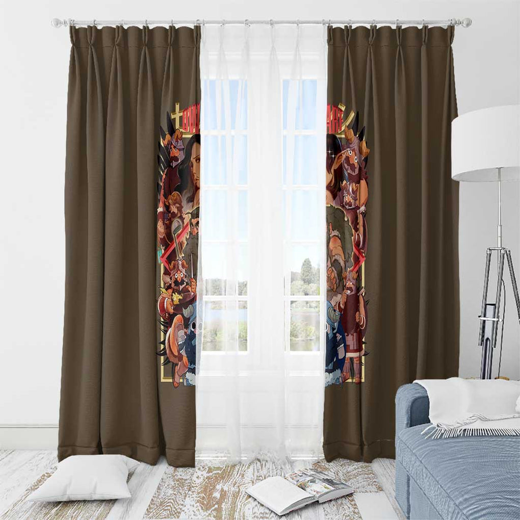 Senshi Delicious in Dungeon Window Curtain Japan Anime Style