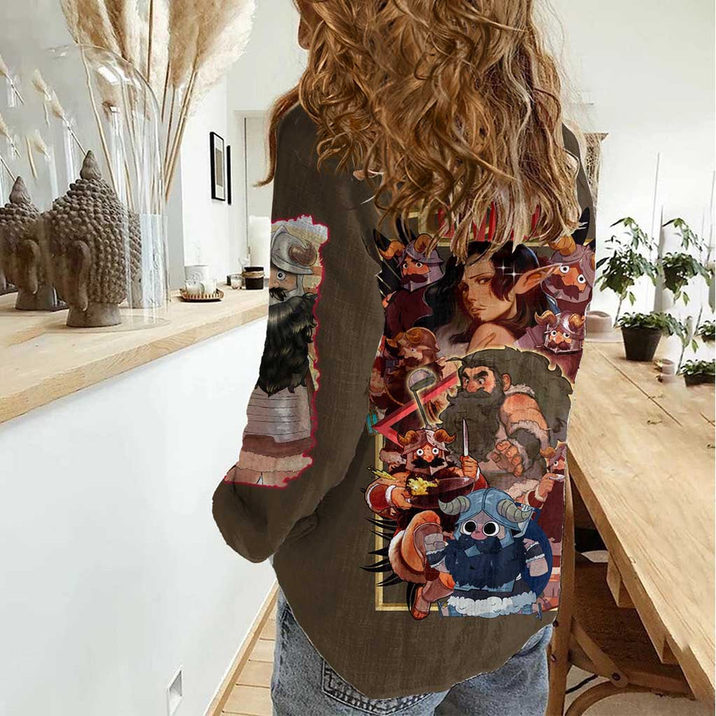 Senshi Delicious in Dungeon Women Casual Shirt Japan Anime Style