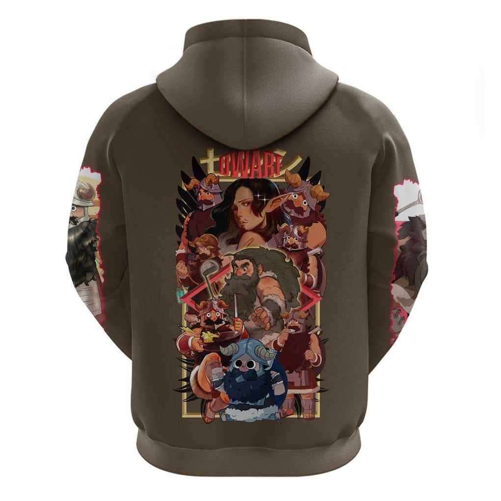 Senshi Delicious in Dungeon Zip Hoodie Japan Anime Style