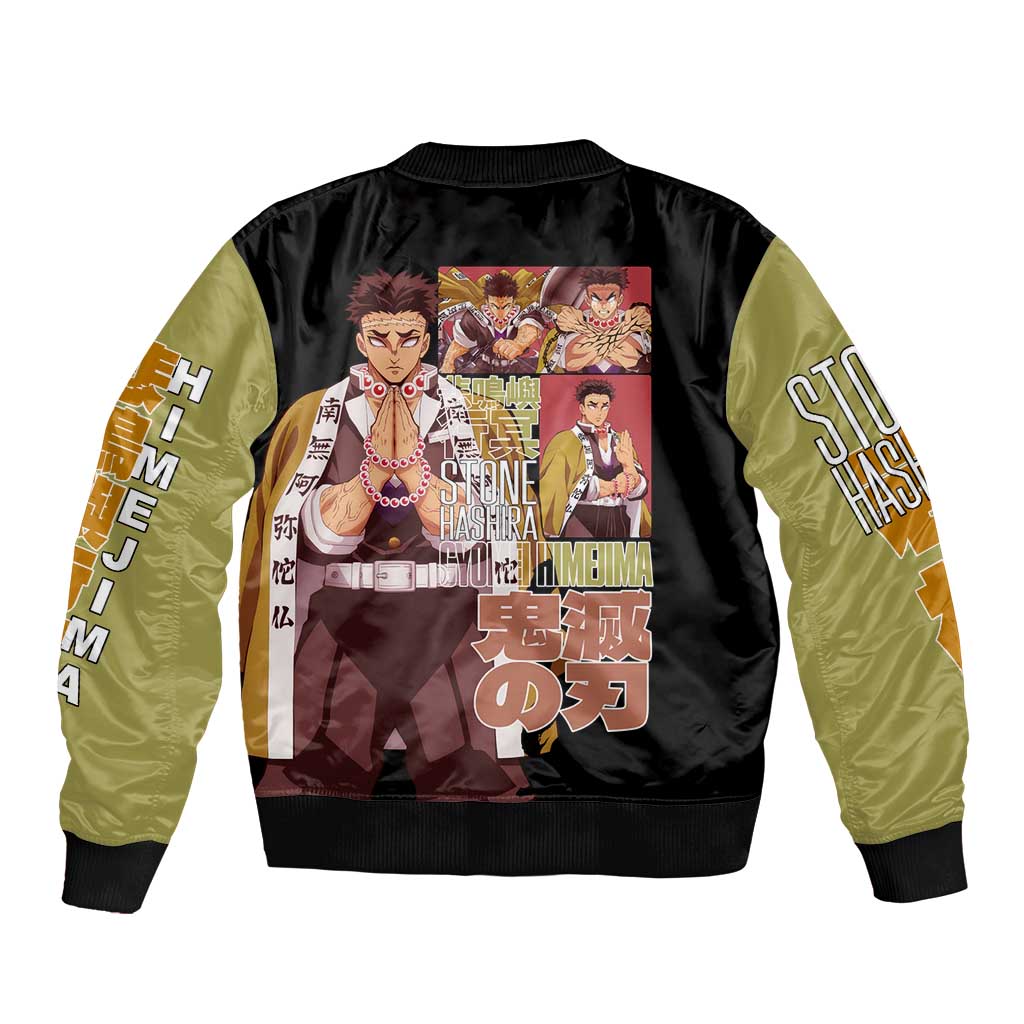 Gyomei Himejima V2 Demon Slayer S Bomber Jacket Japan Anime Style - The Mazicc
