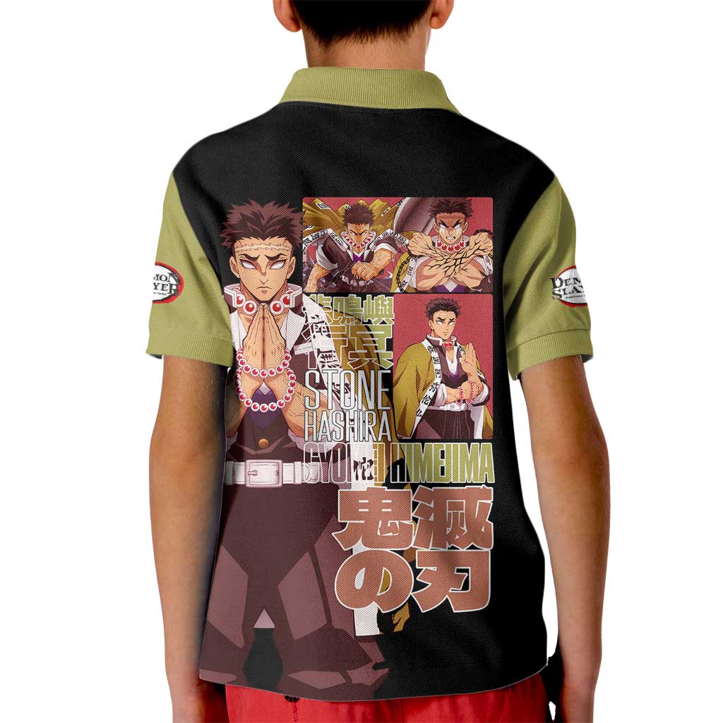 Gyomei Himejima V2 Demon Slayer S Kid Polo Shirt Japan Anime Style - The Mazicc
