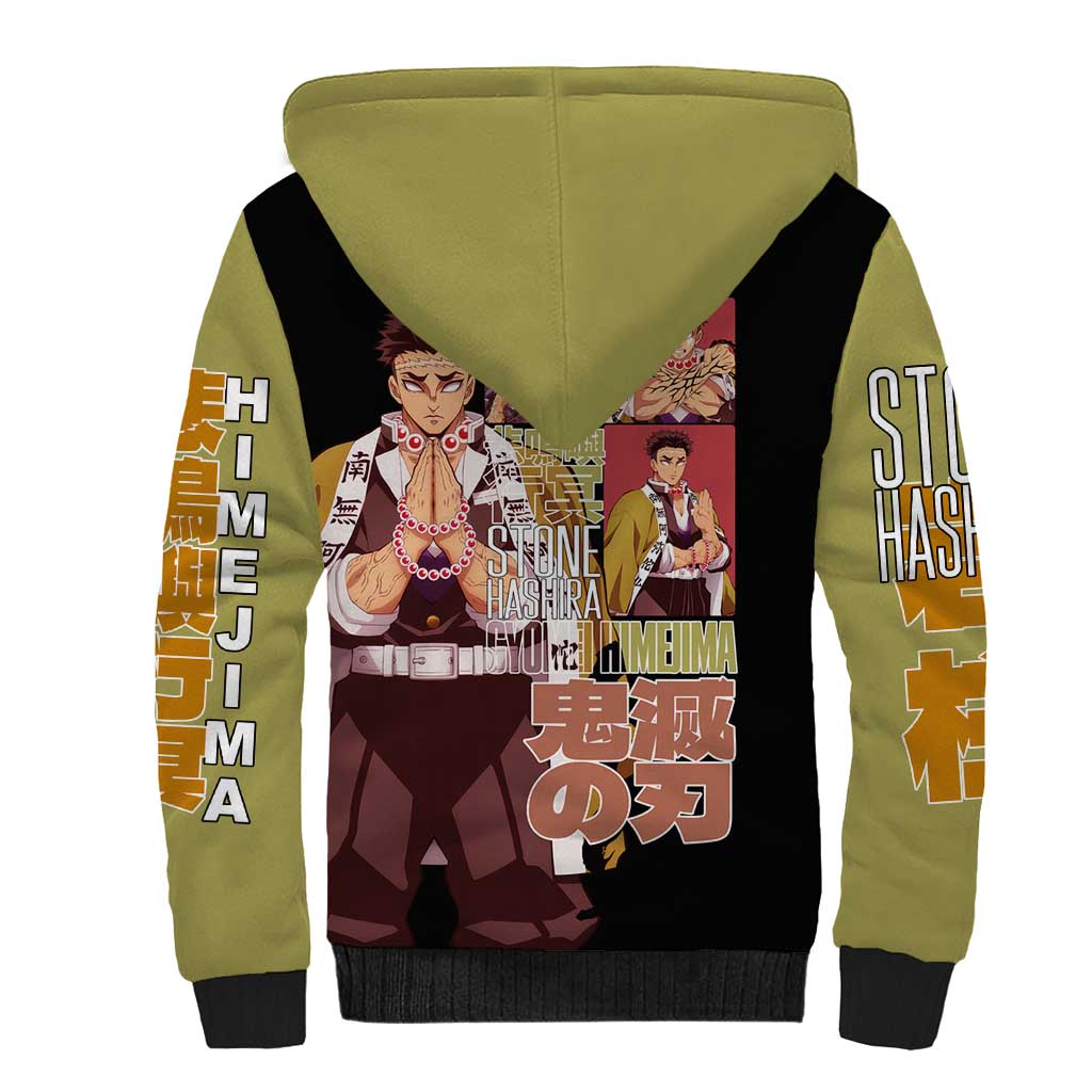 Gyomei Himejima V2 Demon Slayer S Sherpa Hoodie Japan Anime Style - The Mazicc