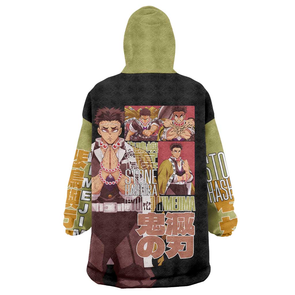 Gyomei Himejima V2 Demon Slayer S Wearable Blanket Hoodie Japan Anime Style - The Mazicc