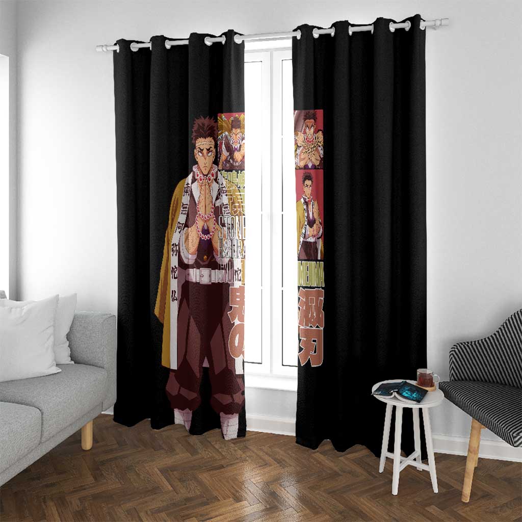 Gyomei Himejima V2 Demon Slayer S Window Curtain Japan Anime Style - The Mazicc