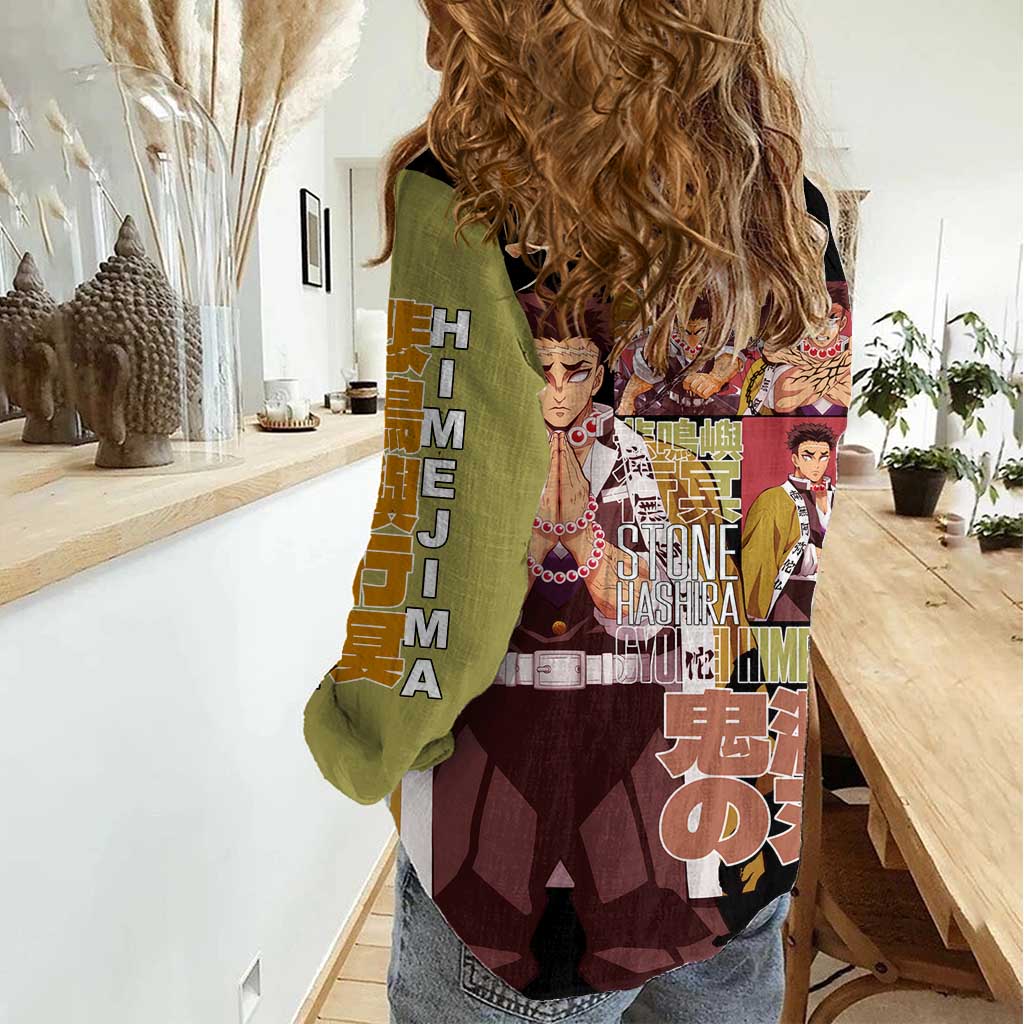 Gyomei Himejima V2 Demon Slayer S Women Casual Shirt Japan Anime Style - The Mazicc