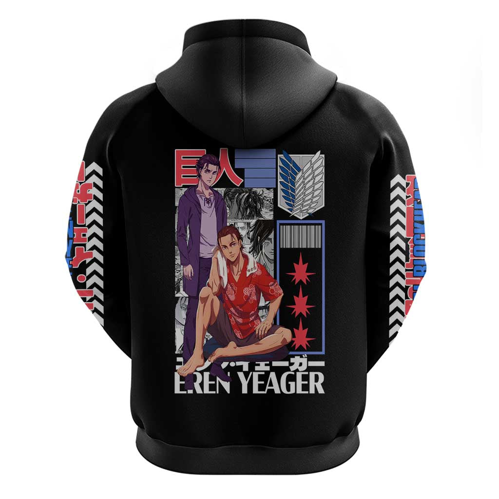 Eren Yeager V2 Attack on Titan Hoodie Japan Anime Style - The Mazicc