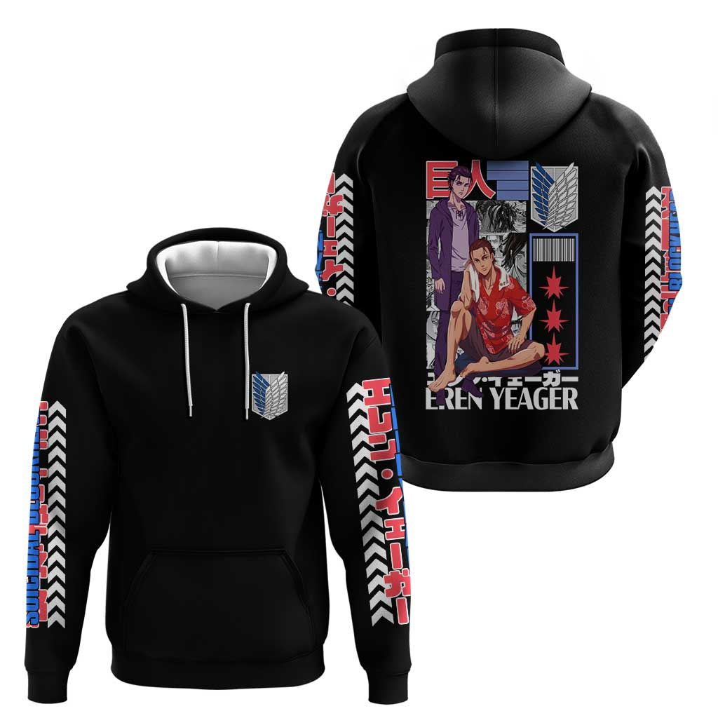 Eren Yeager V2 Attack on Titan Hoodie Japan Anime Style - The Mazicc
