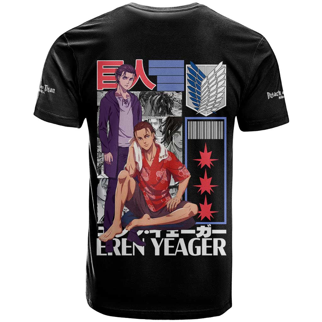 Eren Yeager V2 Attack on Titan T Shirt Japan Anime Style - The Mazicc