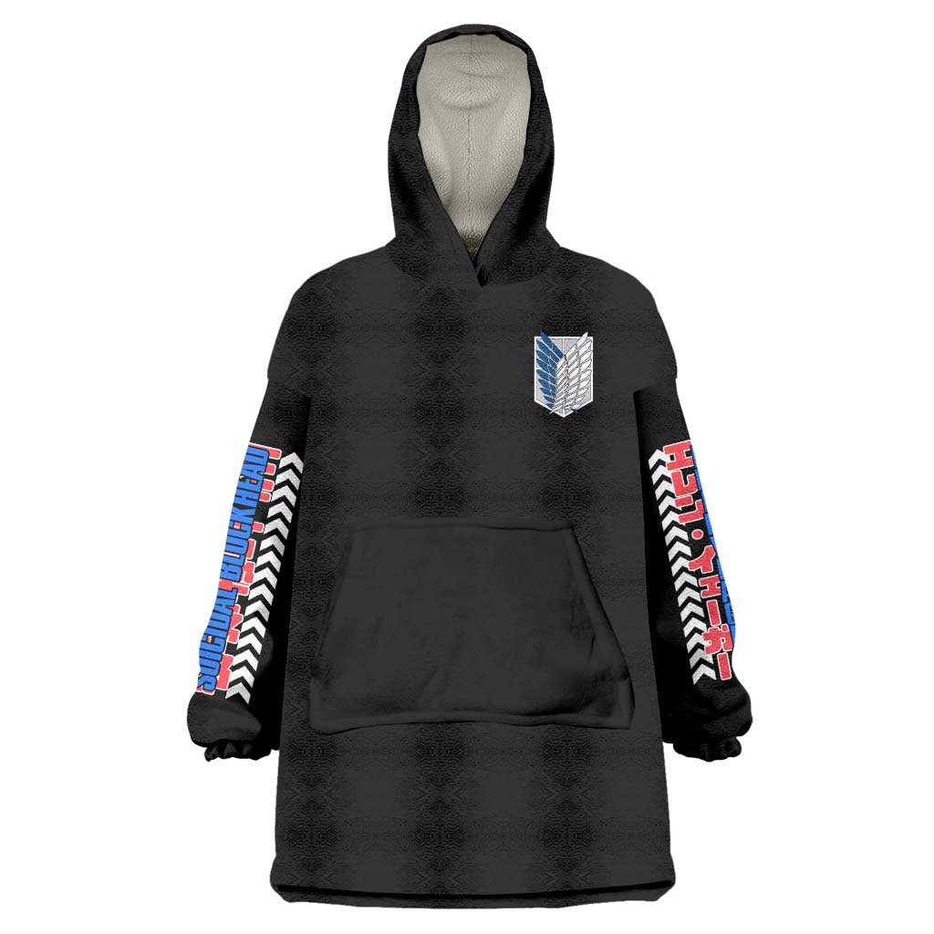 Eren Yeager V2 Attack on Titan Wearable Blanket Hoodie Japan Anime Style - The Mazicc