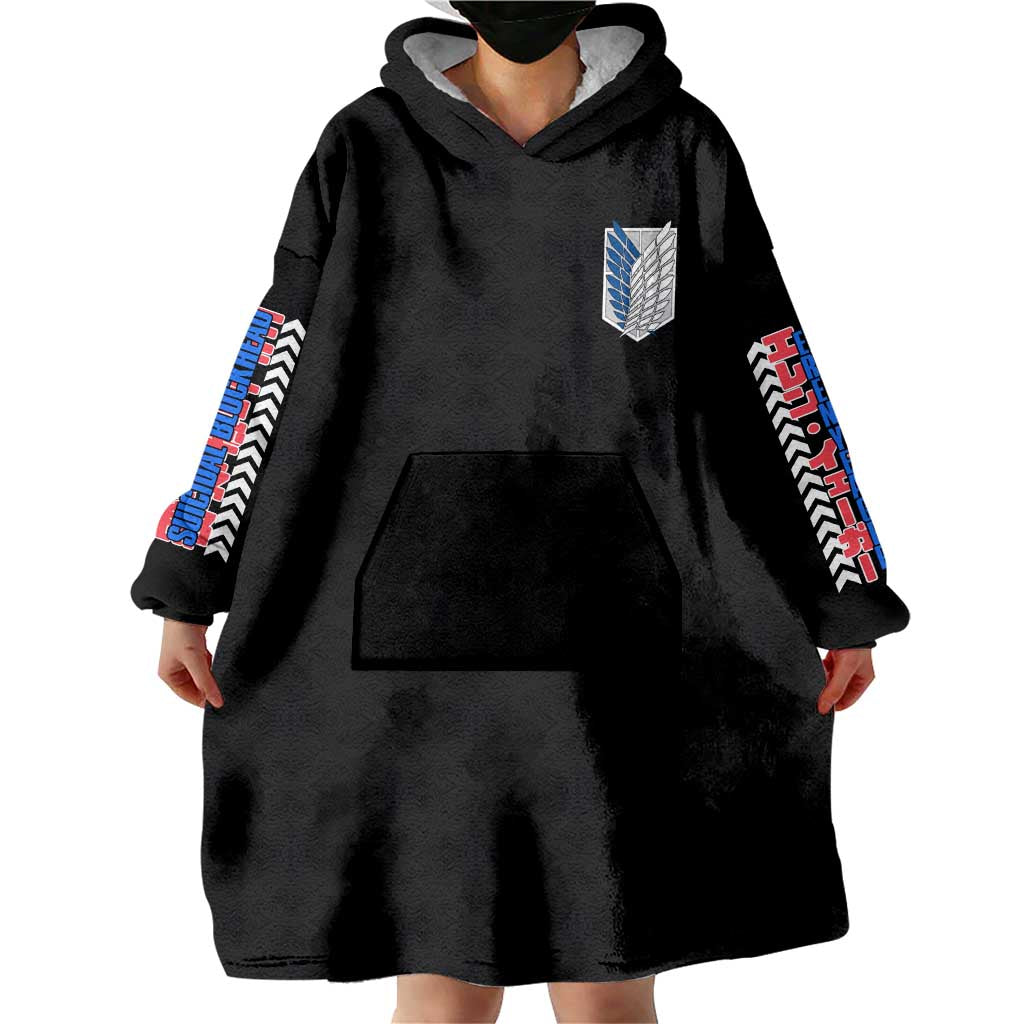 Eren Yeager V2 Attack on Titan Wearable Blanket Hoodie Japan Anime Style - The Mazicc