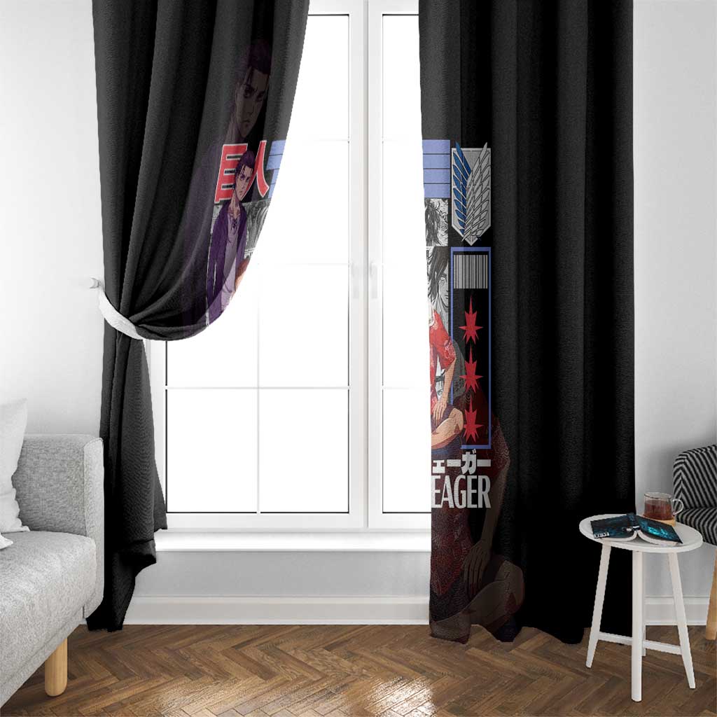 Eren Yeager V2 Attack on Titan Window Curtain Japan Anime Style - The Mazicc