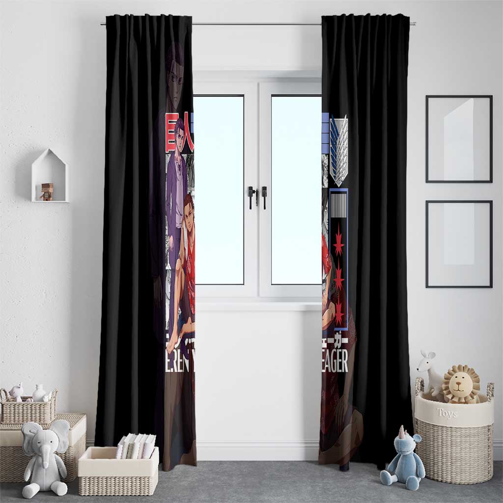 Eren Yeager V2 Attack on Titan Window Curtain Japan Anime Style - The Mazicc