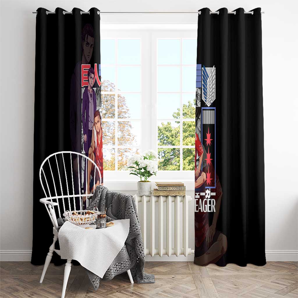 Eren Yeager V2 Attack on Titan Window Curtain Japan Anime Style - The Mazicc