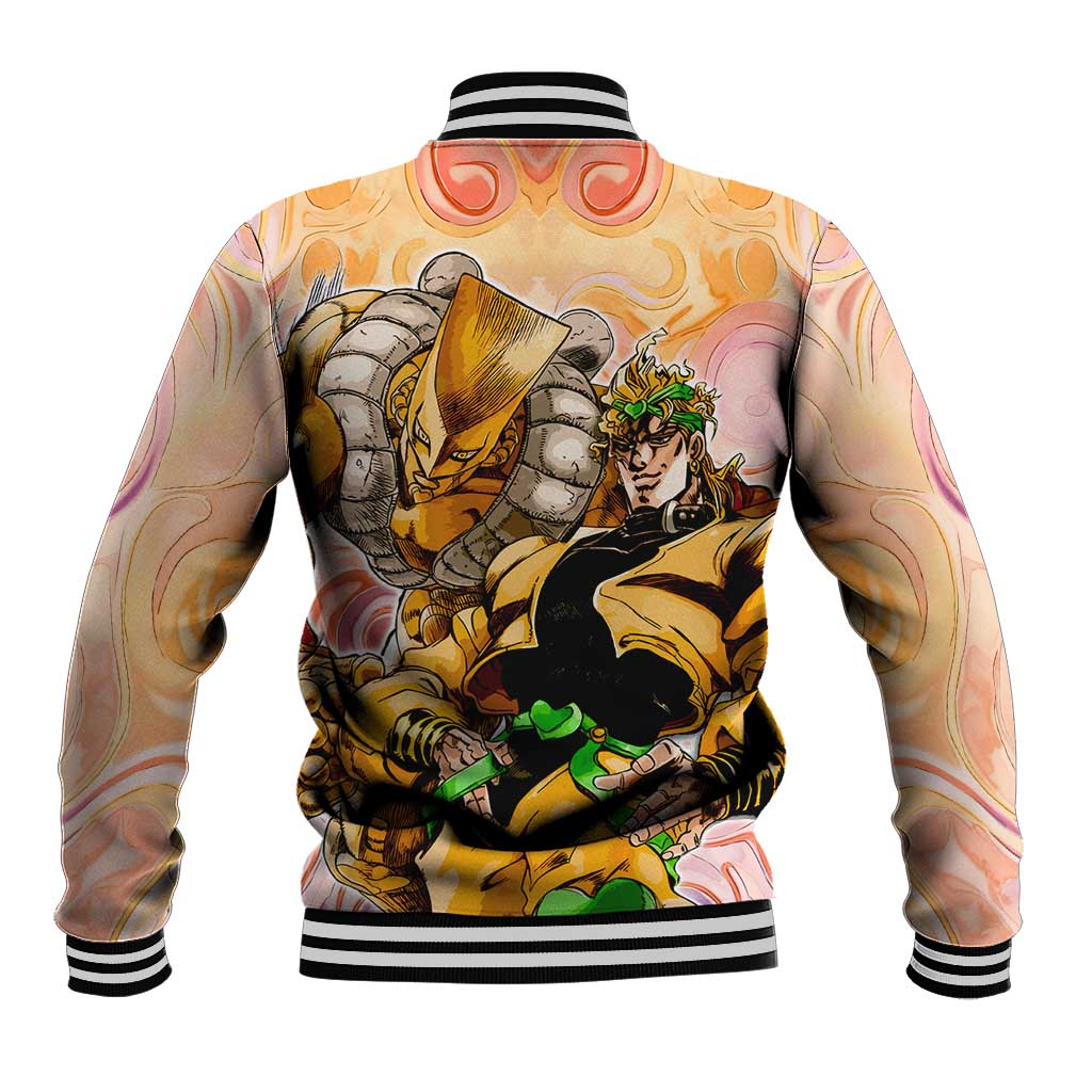 Trippy Dio V2 Jojo’s Bizarre Adventure Baseball Jacket Trippy Mix Anime Style - The Mazicc