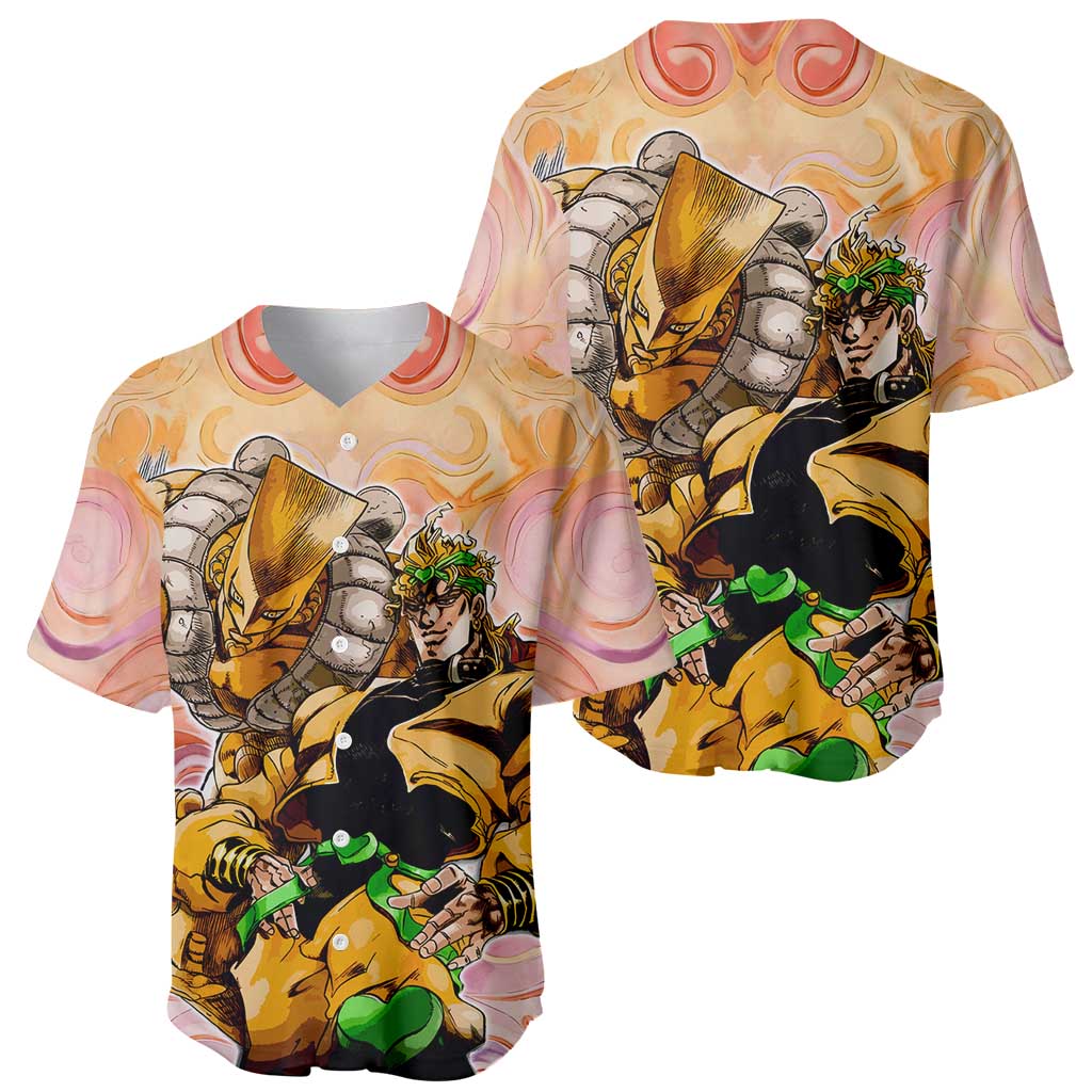 Trippy Dio V2 Jojo’s Bizarre Adventure Baseball Jersey Trippy Mix Anime Style - The Mazicc