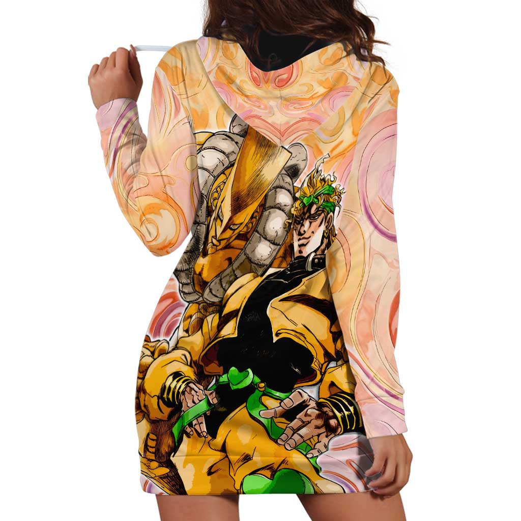 Trippy Dio V2 Jojo’s Bizarre Adventure Hoodie Dress Trippy Mix Anime Style - The Mazicc