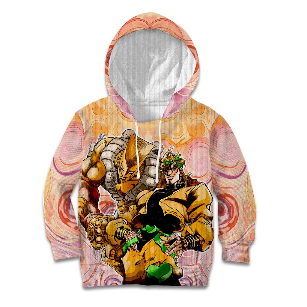Trippy Dio V2 Jojo’s Bizarre Adventure Kid Hoodie Trippy Mix Anime Style - The Mazicc