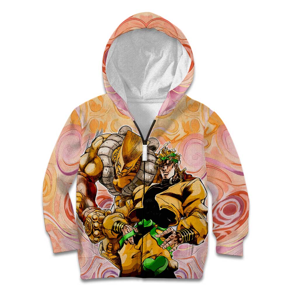 Trippy Dio V2 Jojo’s Bizarre Adventure Kid Hoodie Trippy Mix Anime Style - The Mazicc