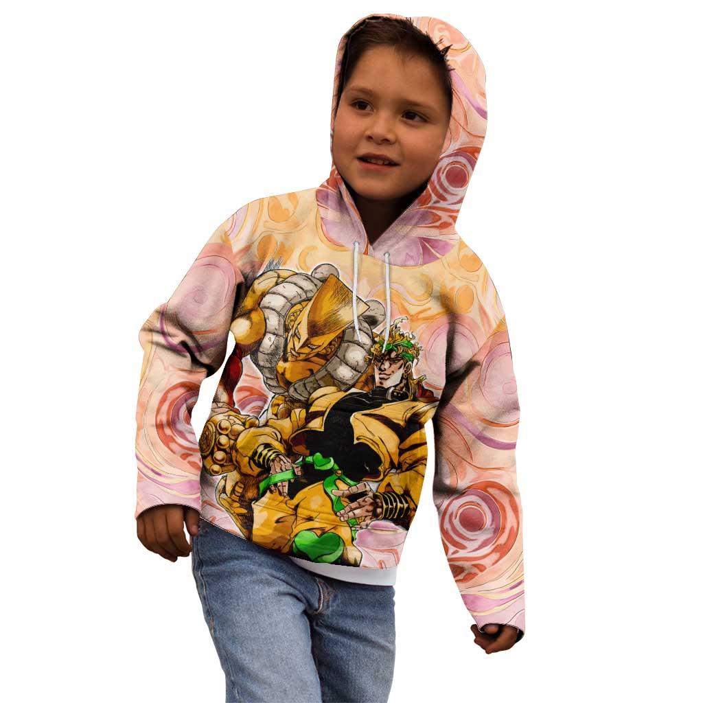 Trippy Dio V2 Jojo’s Bizarre Adventure Kid Hoodie Trippy Mix Anime Style - The Mazicc