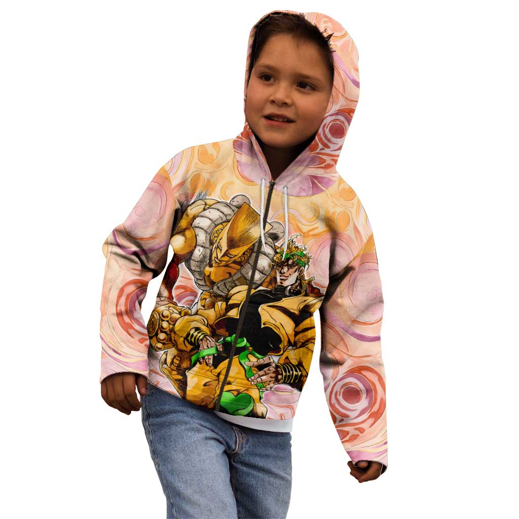 Trippy Dio V2 Jojo’s Bizarre Adventure Kid Hoodie Trippy Mix Anime Style - The Mazicc