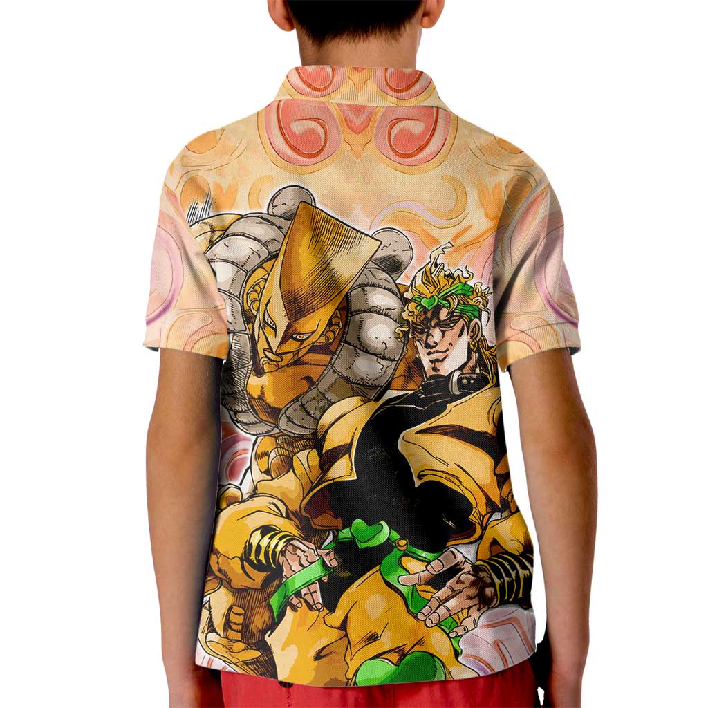 Trippy Dio V2 Jojo’s Bizarre Adventure Kid Polo Shirt Trippy Mix Anime Style - The Mazicc