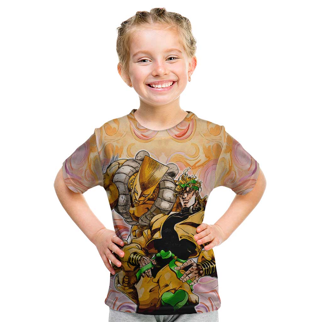 Trippy Dio V2 Jojo’s Bizarre Adventure Kid T Shirt Trippy Mix Anime Style - The Mazicc