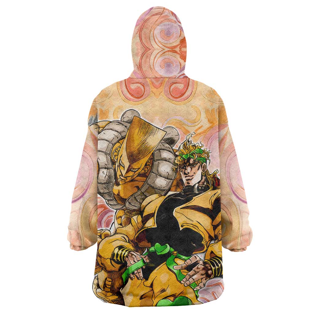 Trippy Dio V2 Jojo’s Bizarre Adventure Wearable Blanket Hoodie Trippy Mix Anime Style - The Mazicc