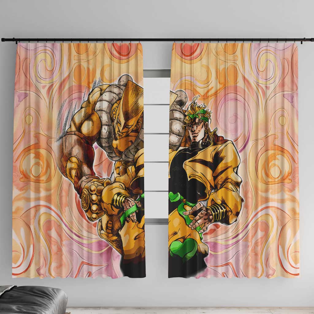 Trippy Dio V2 Jojo’s Bizarre Adventure Window Curtain Trippy Mix Anime Style - The Mazicc