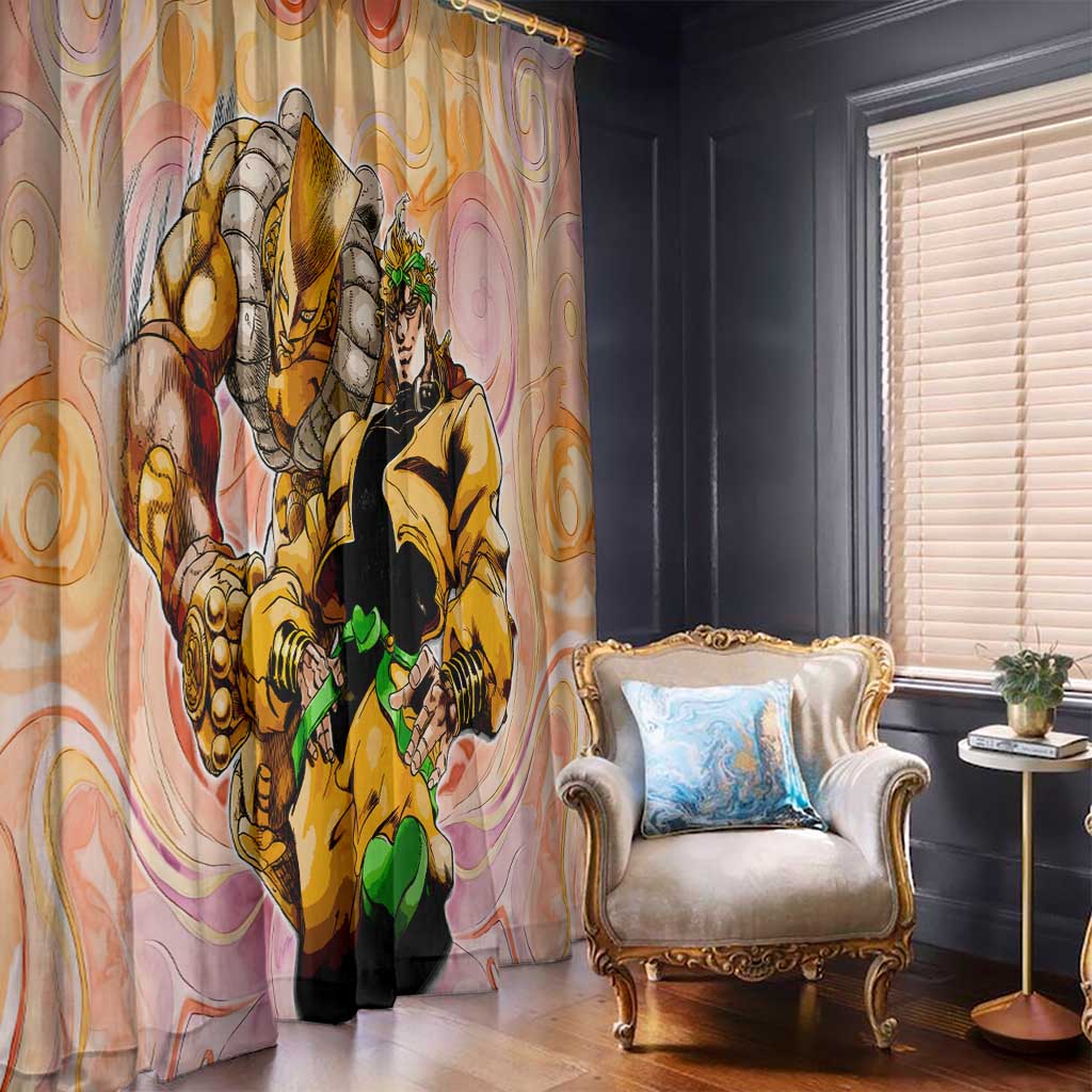 Trippy Dio V2 Jojo’s Bizarre Adventure Window Curtain Trippy Mix Anime Style - The Mazicc