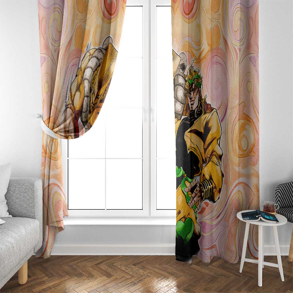 Trippy Dio V2 Jojo’s Bizarre Adventure Window Curtain Trippy Mix Anime Style - The Mazicc