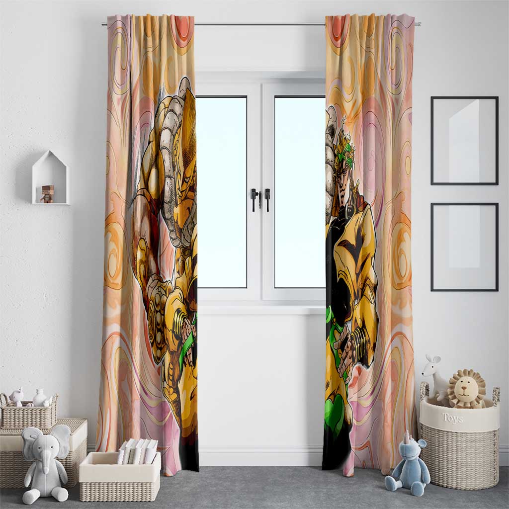 Trippy Dio V2 Jojo’s Bizarre Adventure Window Curtain Trippy Mix Anime Style - The Mazicc