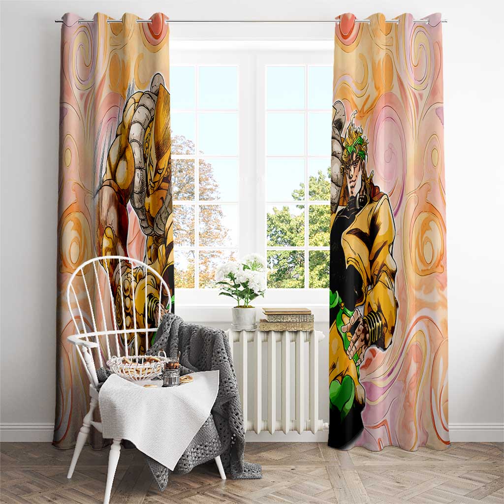 Trippy Dio V2 Jojo’s Bizarre Adventure Window Curtain Trippy Mix Anime Style - The Mazicc