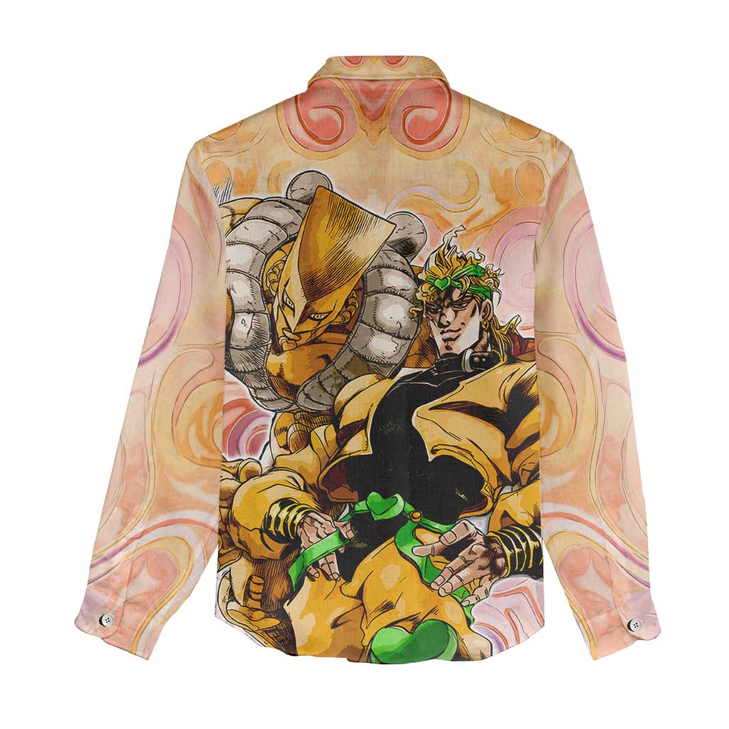Trippy Dio V2 Jojo’s Bizarre Adventure Women Casual Shirt Trippy Mix Anime Style - The Mazicc
