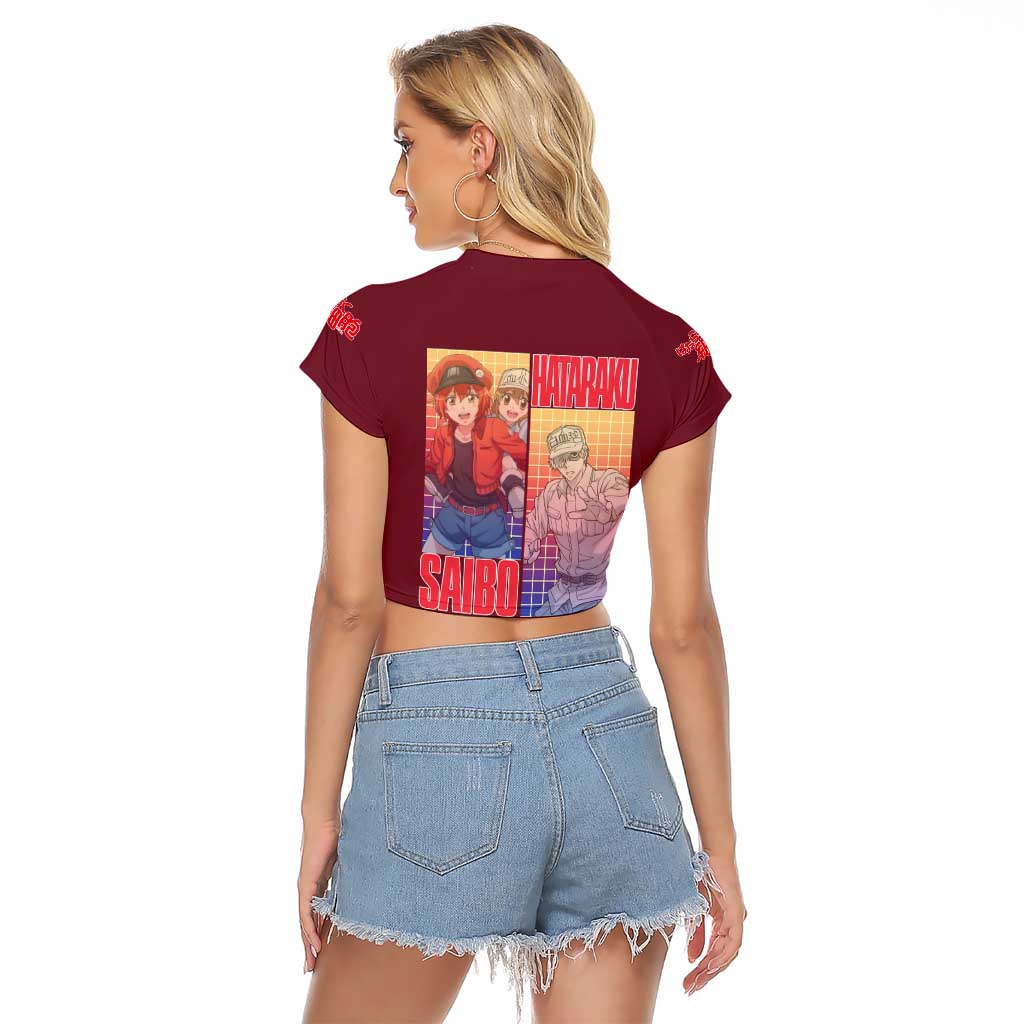 Cells at Work Raglan Cropped T Shirt Japan Anime Style - The Mazicc