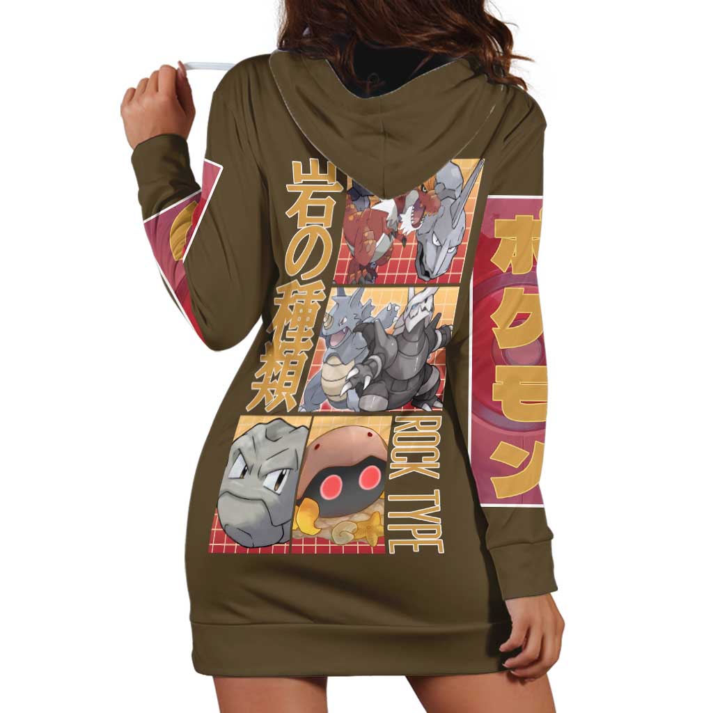 Rock Type Poke Hoodie Dress Japan Anime Style - The Mazicc