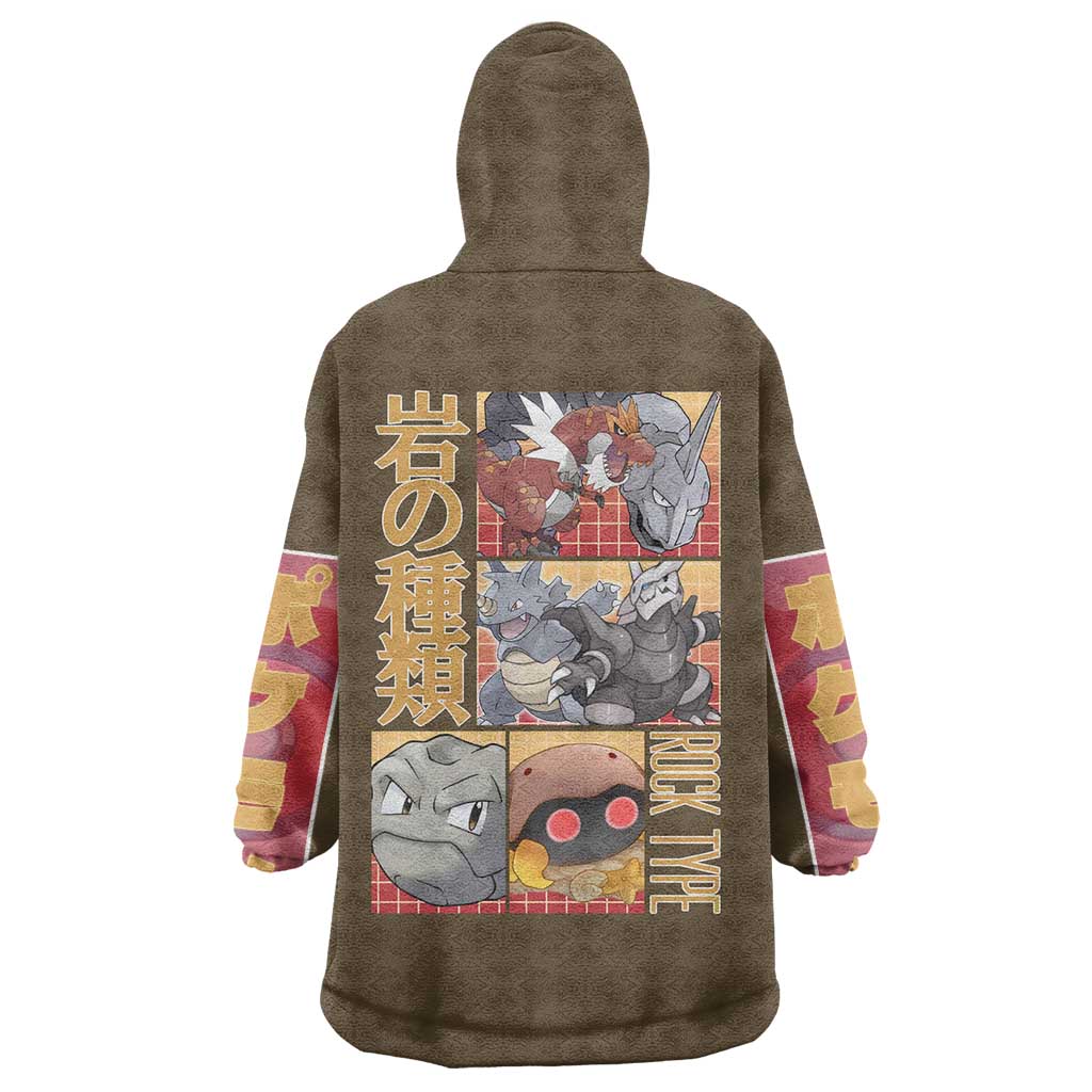 Rock Type Poke Wearable Blanket Hoodie Japan Anime Style - The Mazicc