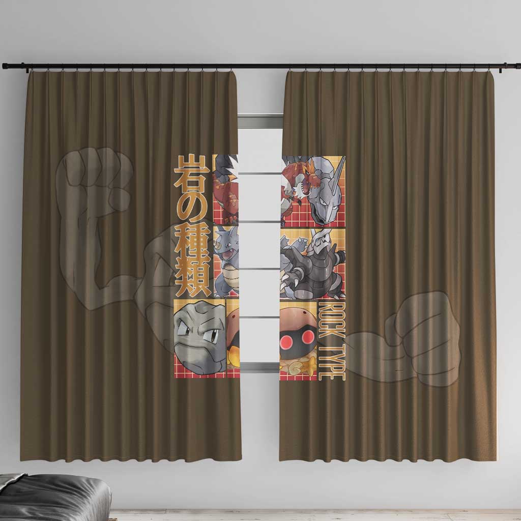 Rock Type Poke Window Curtain Japan Anime Style - The Mazicc
