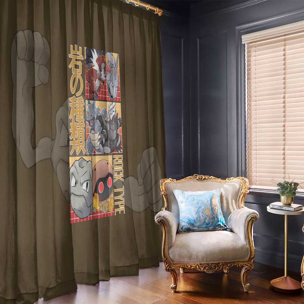 Rock Type Poke Window Curtain Japan Anime Style - The Mazicc