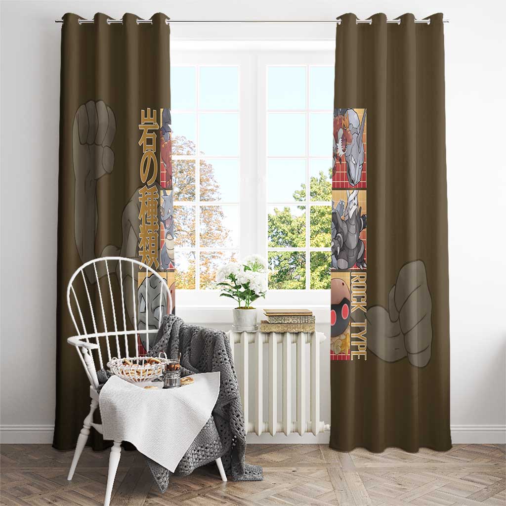 Rock Type Poke Window Curtain Japan Anime Style - The Mazicc