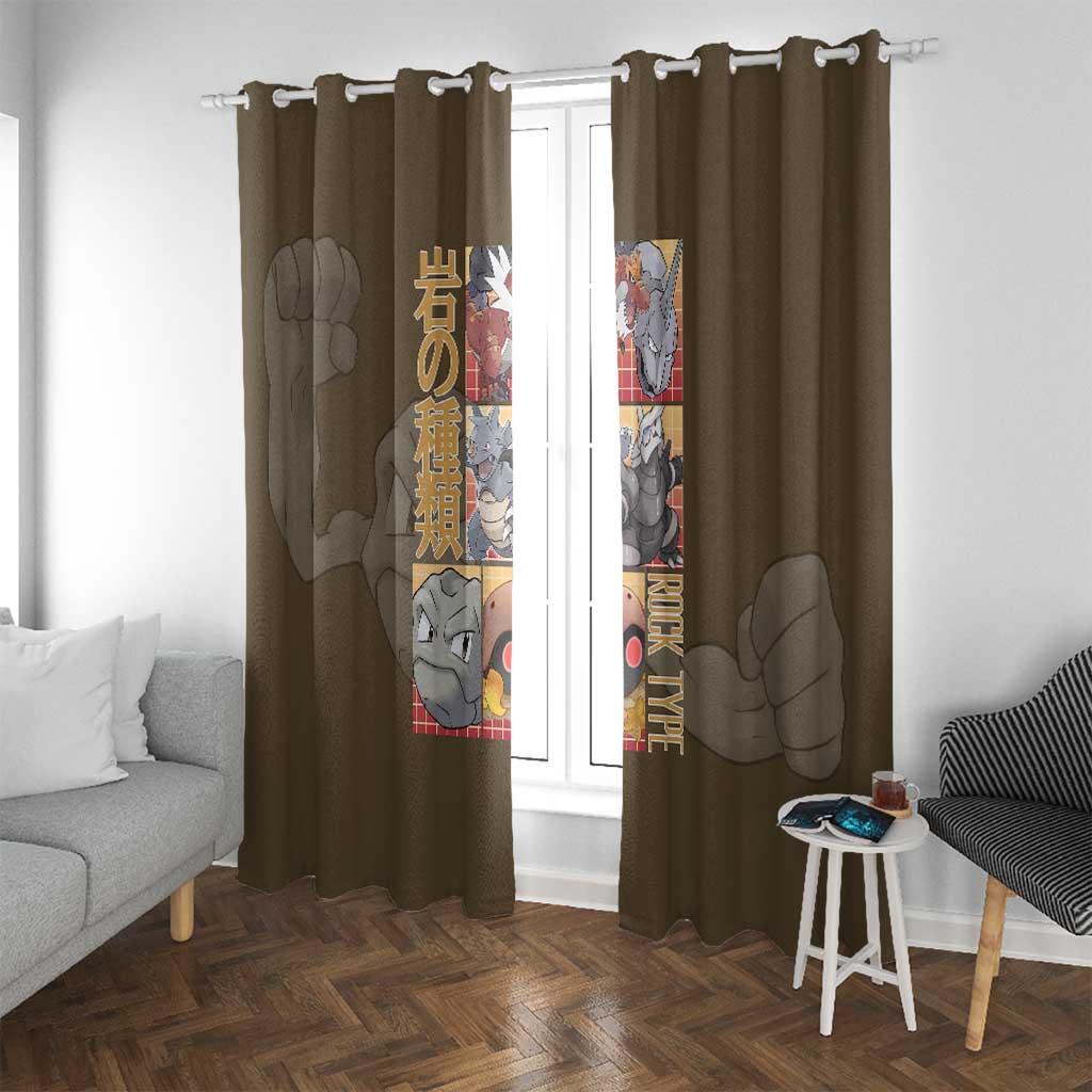 Rock Type Poke Window Curtain Japan Anime Style - The Mazicc