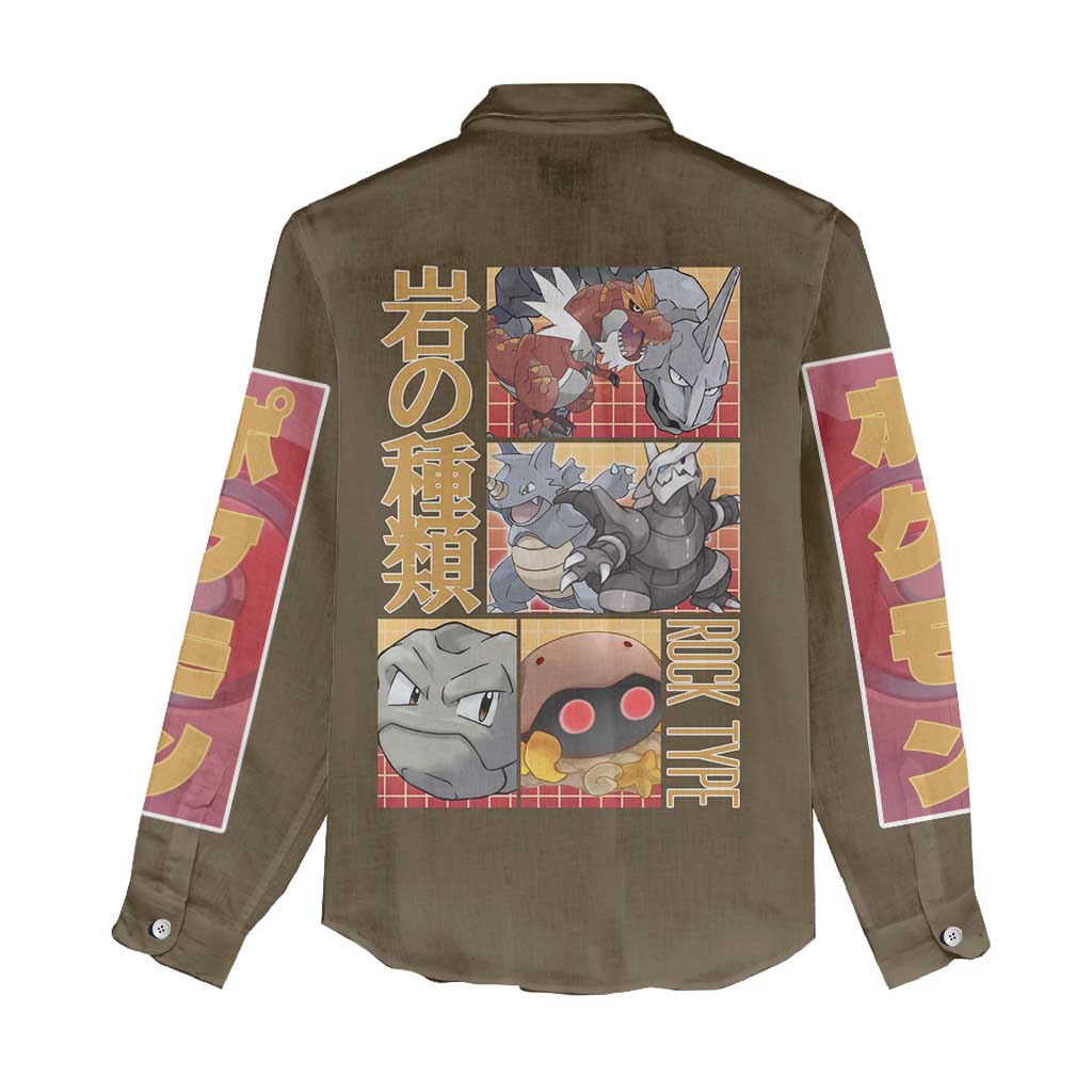 Rock Type Poke Women Casual Shirt Japan Anime Style - The Mazicc