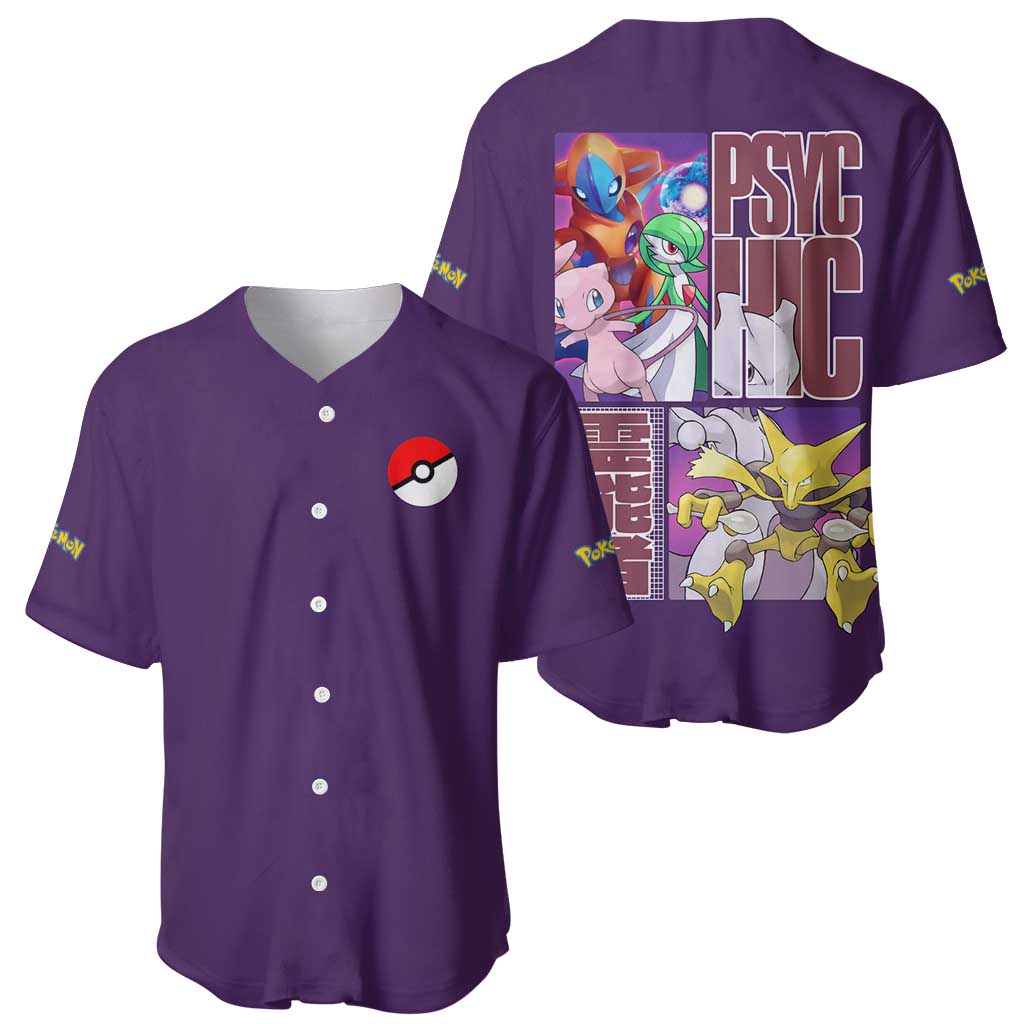 Psychic Type Poke Baseball Jersey Japan Anime Style - The Mazicc