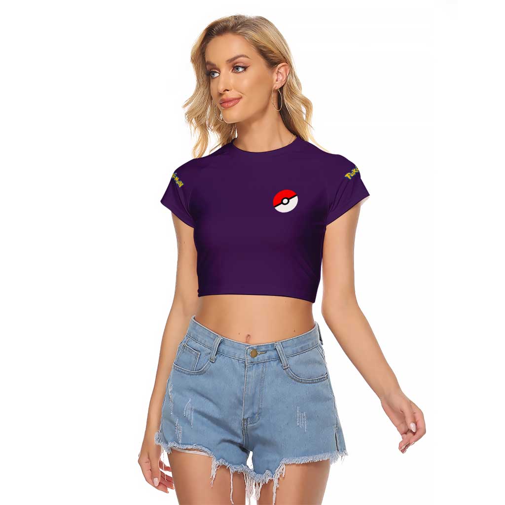 Psychic Type Poke Raglan Cropped T Shirt Japan Anime Style - The Mazicc