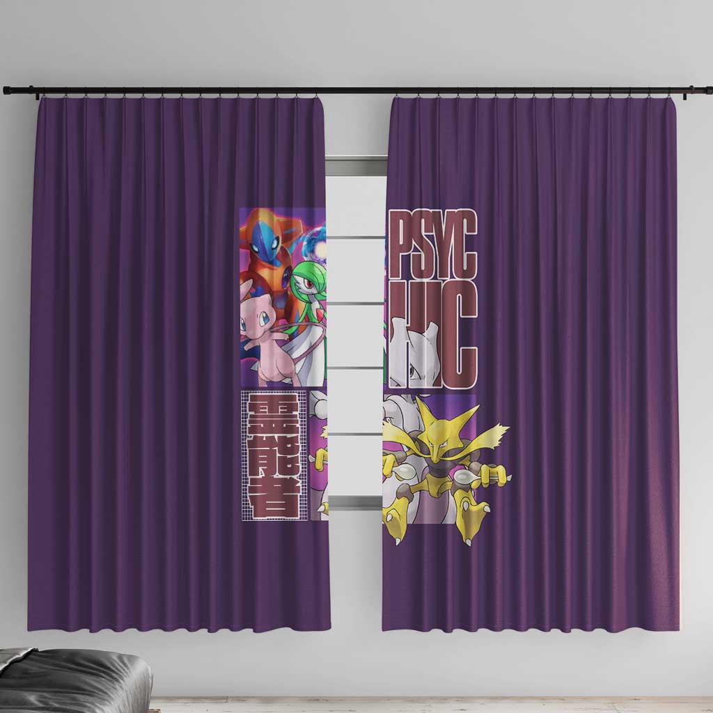 Psychic Type Poke Window Curtain Japan Anime Style - The Mazicc