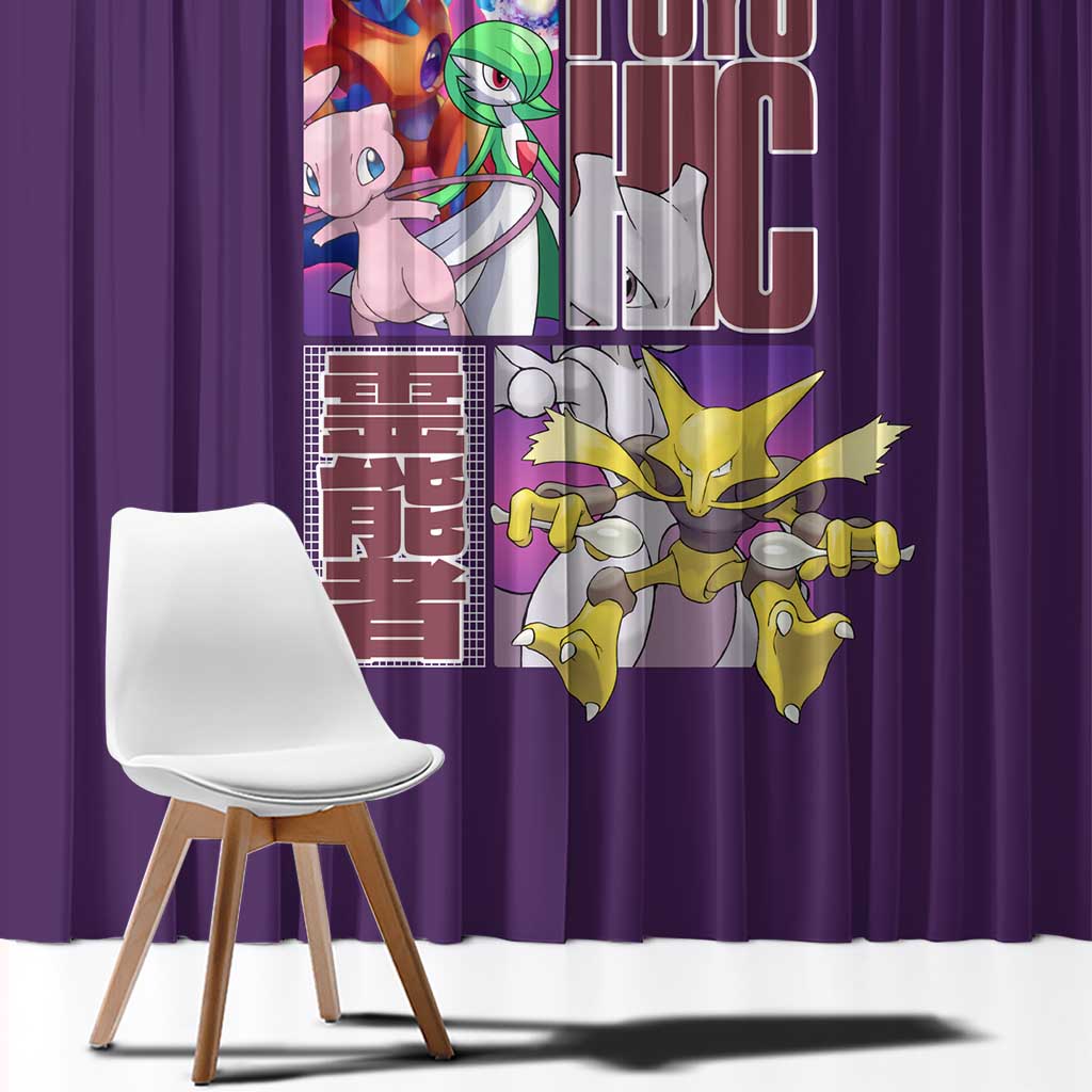 Psychic Type Poke Window Curtain Japan Anime Style - The Mazicc