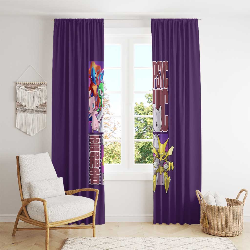 Psychic Type Poke Window Curtain Japan Anime Style - The Mazicc