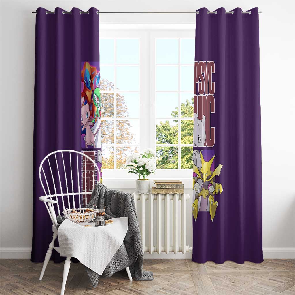 Psychic Type Poke Window Curtain Japan Anime Style - The Mazicc